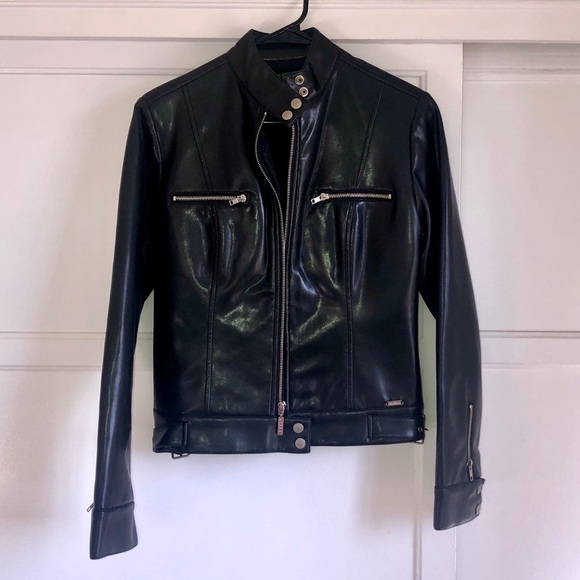 Guess Jackets & Blazers - Guess Vintage Moto Faux Leather Jacket